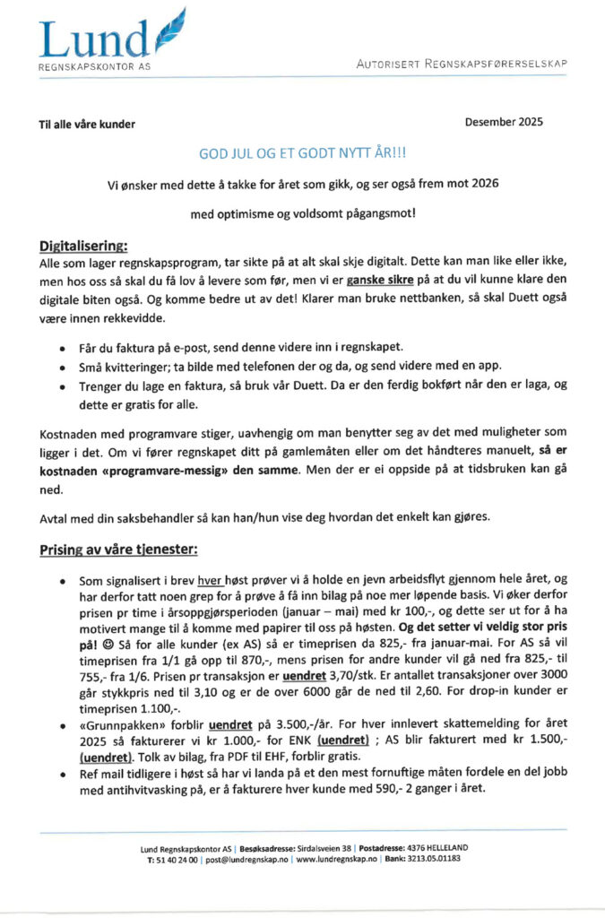 Lund regnskap Årsoppgjør_2025